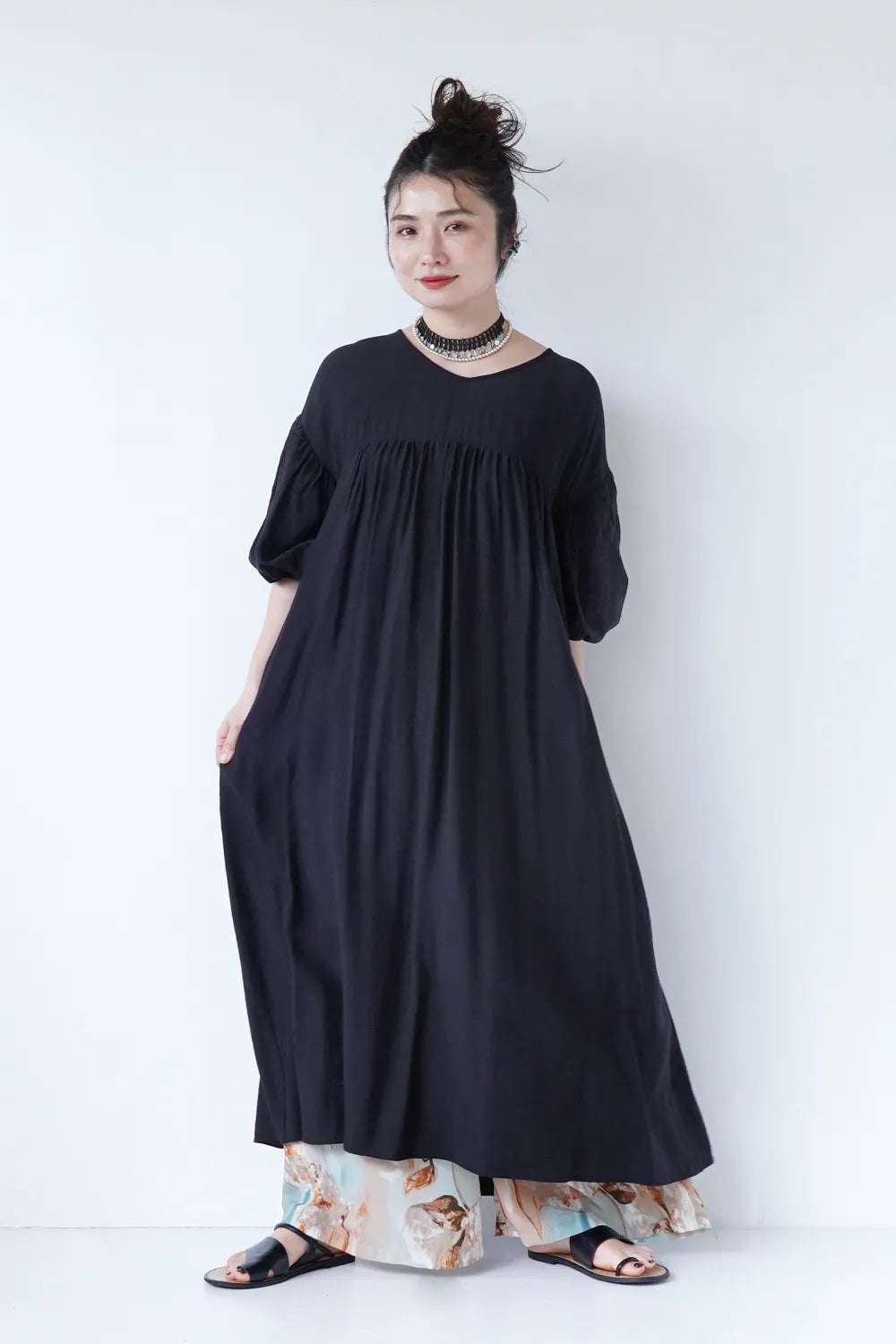 総丈95 裾長180 EMBA ミンク ロング XL ボリューム袖 肘周50 袖ボリュームワンピース – LILA & CITTA ONLINE SHOP
