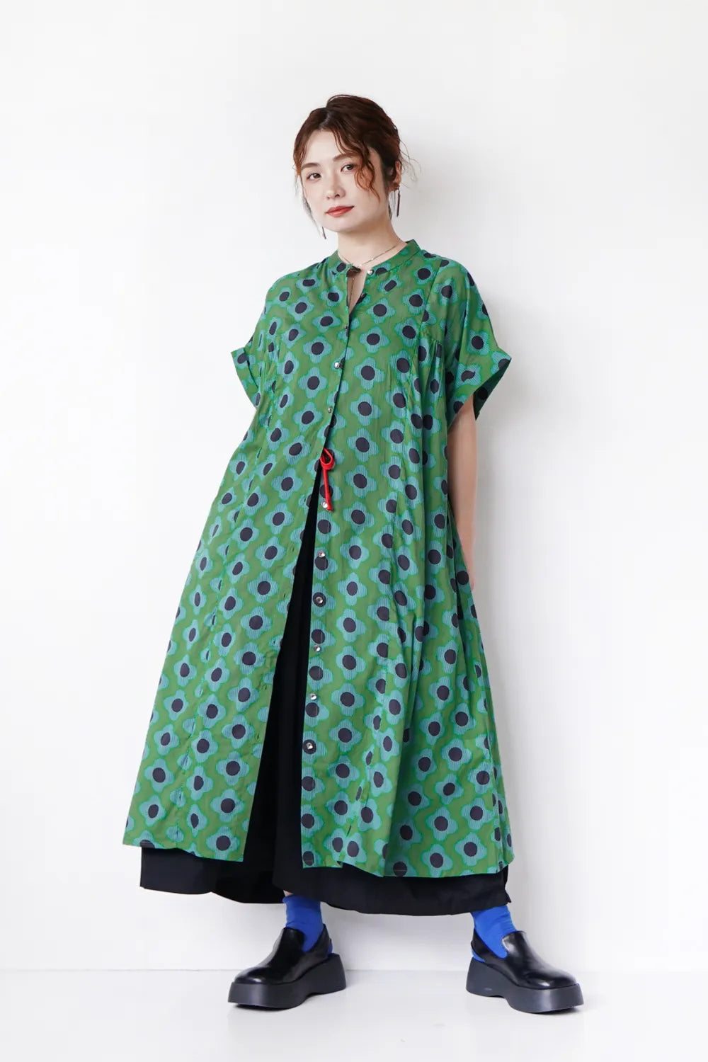 fu-dueka::花柄プリントギャザーワンピース – LILA &amp; CITTA ONLINE SHOP