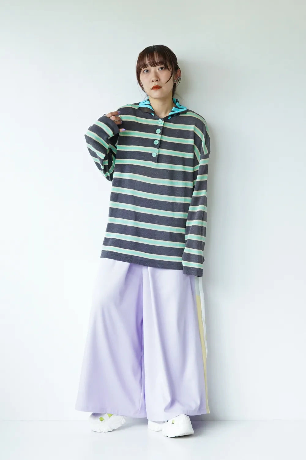 ストライプ衿ボーダーニットソー – LILA & CITTA ONLINE SHOP