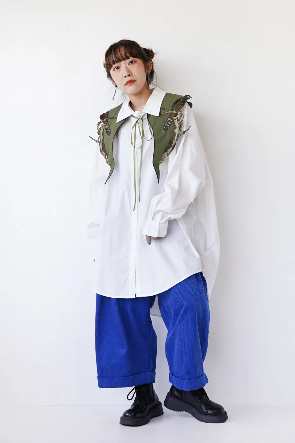 鳥刺繍衿付きチュニックシャツ – LILA & CITTA ONLINE SHOP
