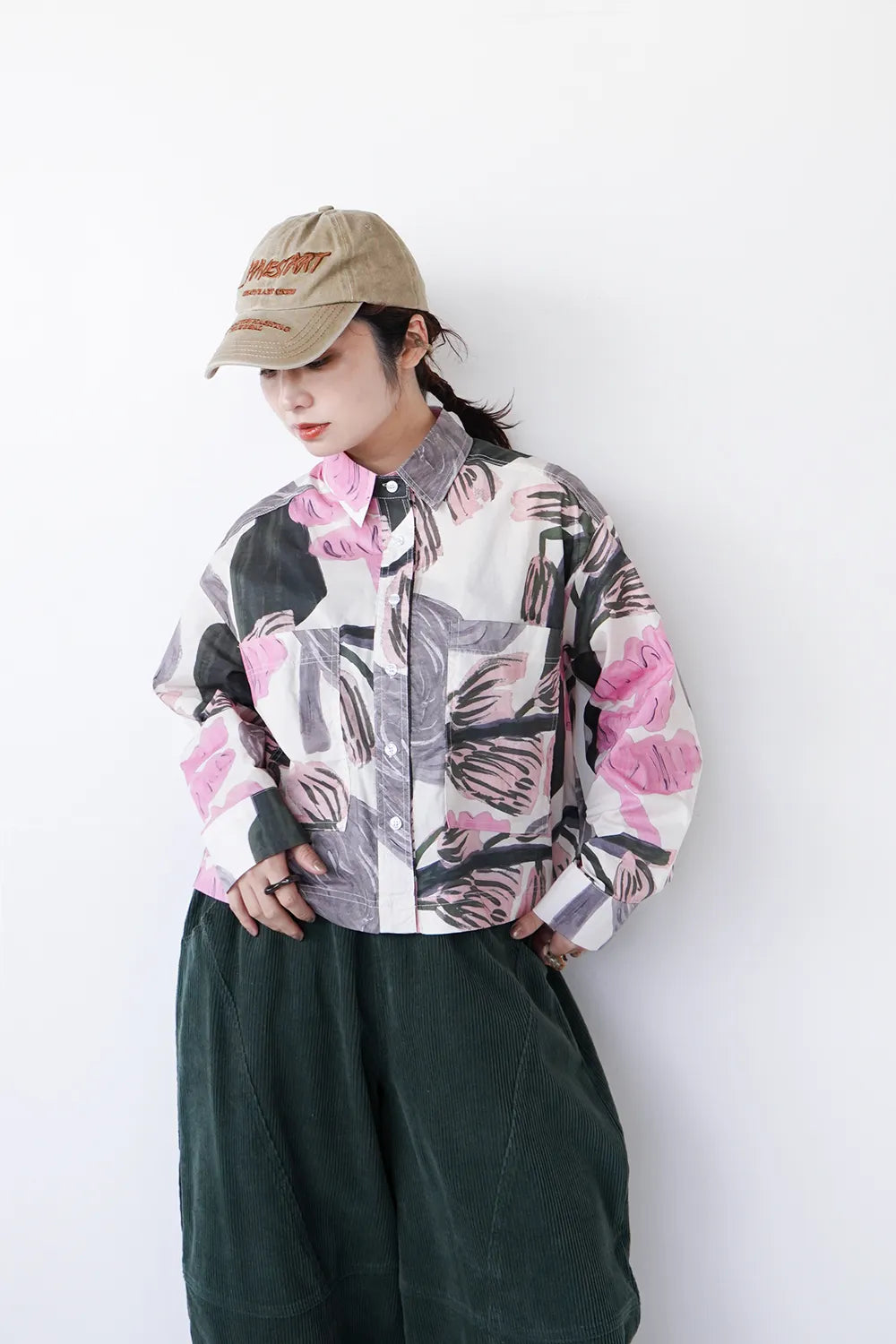 ビッグフラワープリントコットンシャツ – LILA & CITTA ONLINE SHOP