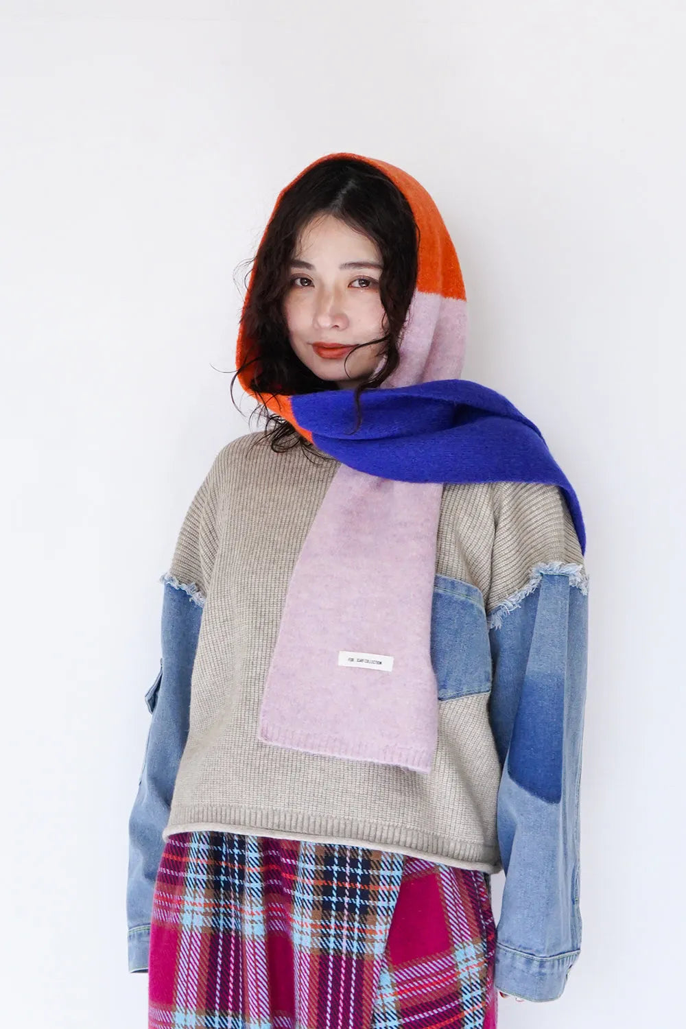 ミンク　リラ　ストール　マフラー　LILA 未使用 3配色マフラー – LILA & CITTA ONLINE SHOP