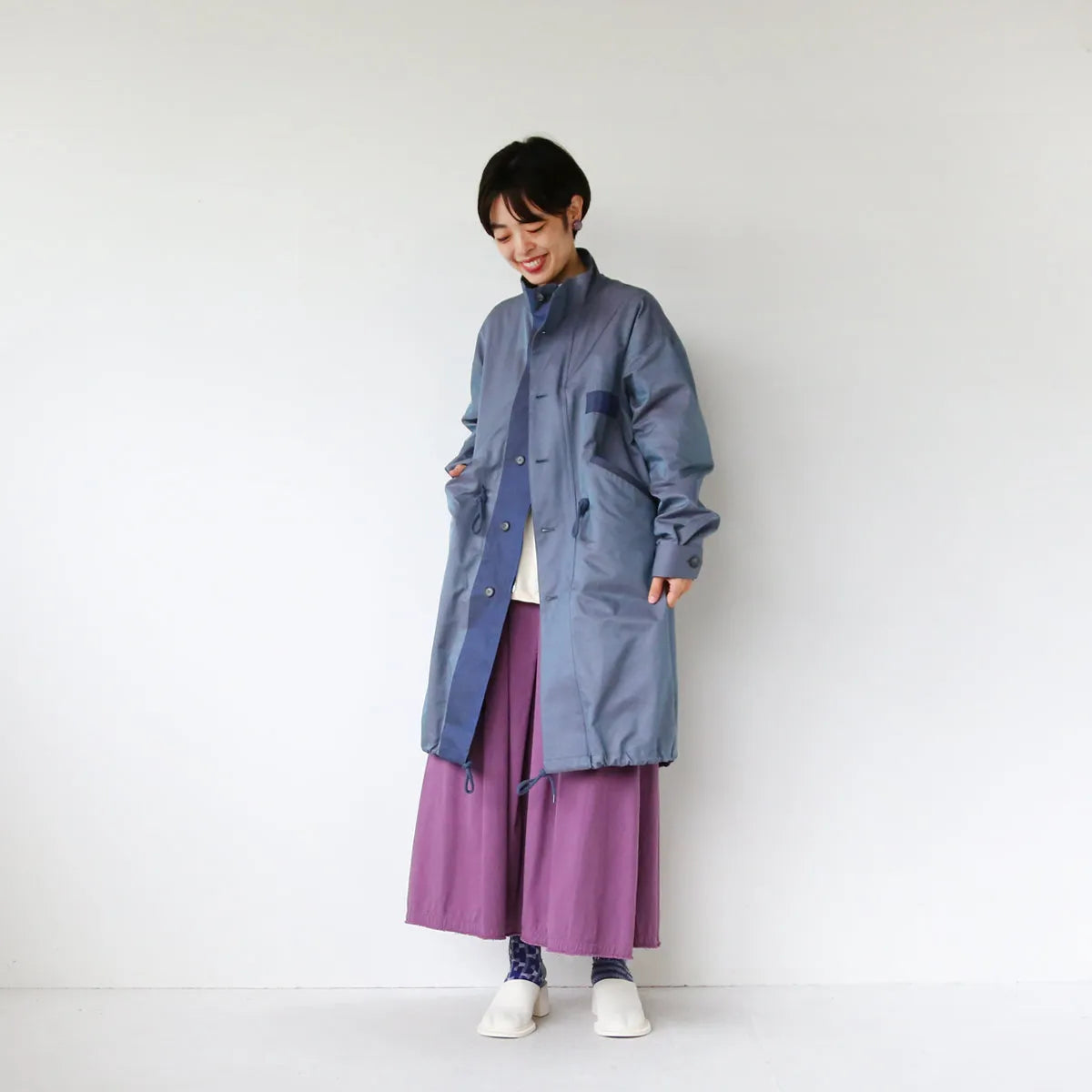 【LILA n’ citta】バイカラーフィッシュテールコート