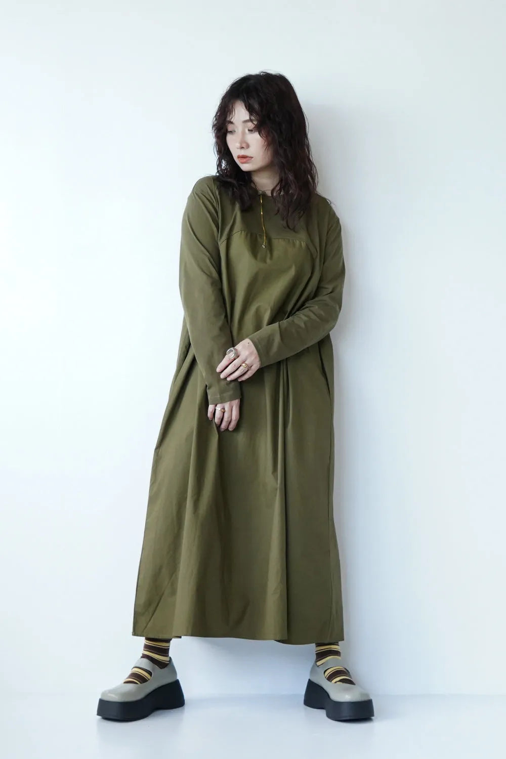 無地×マルチボーダーソックス