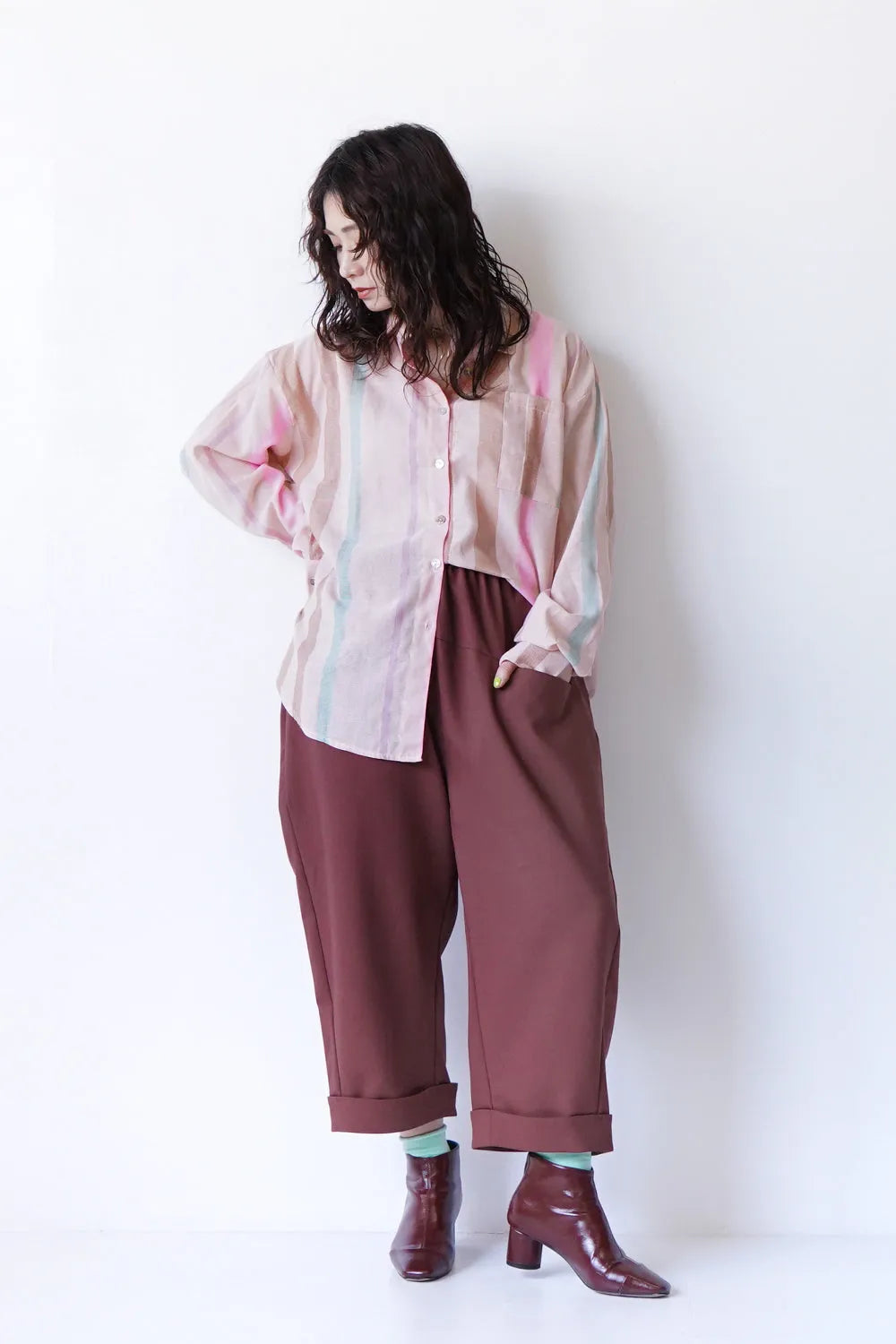 【LILA n’ citta】ヨークポケットストレッチパンツ