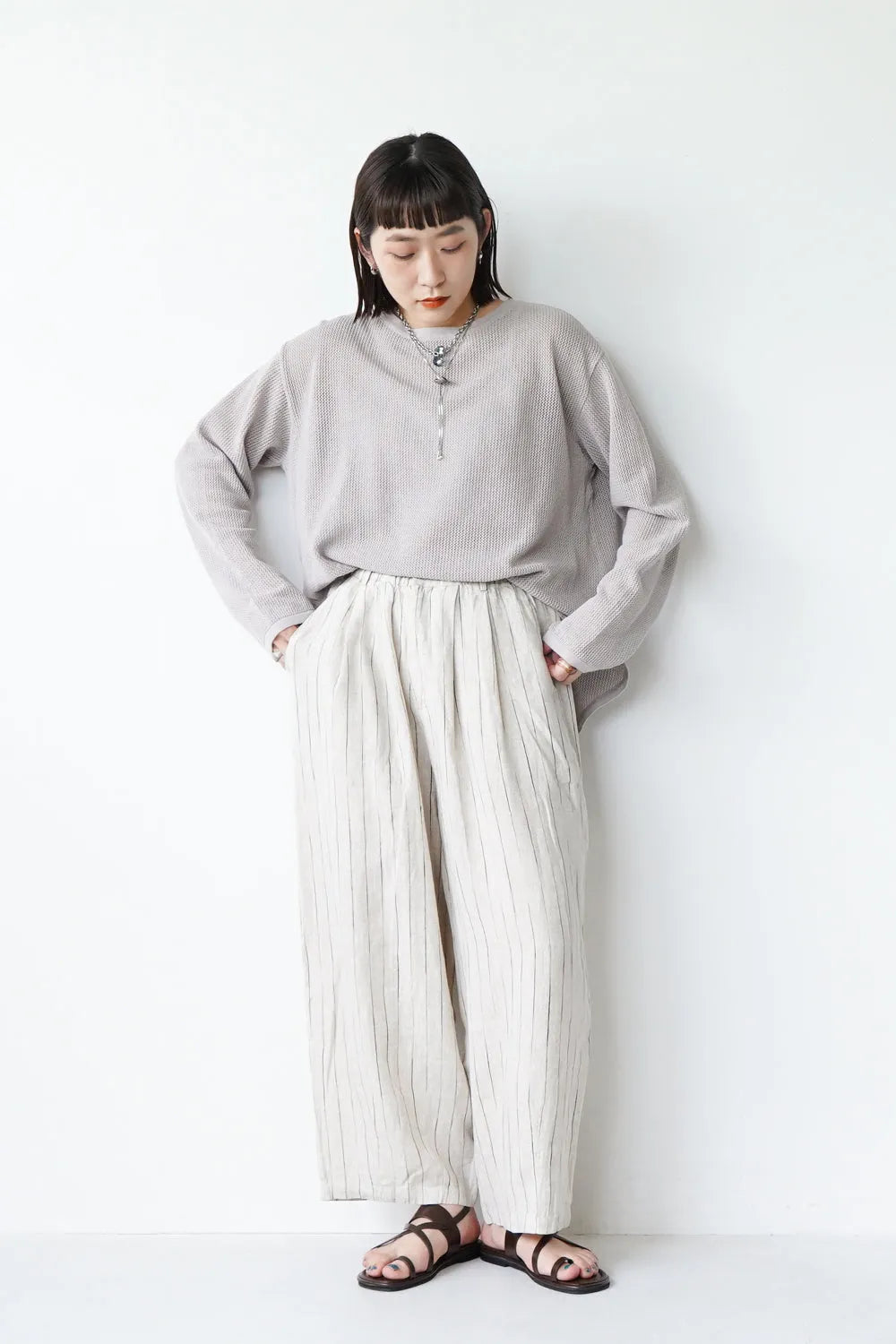 メッシュシアールーズカットソー