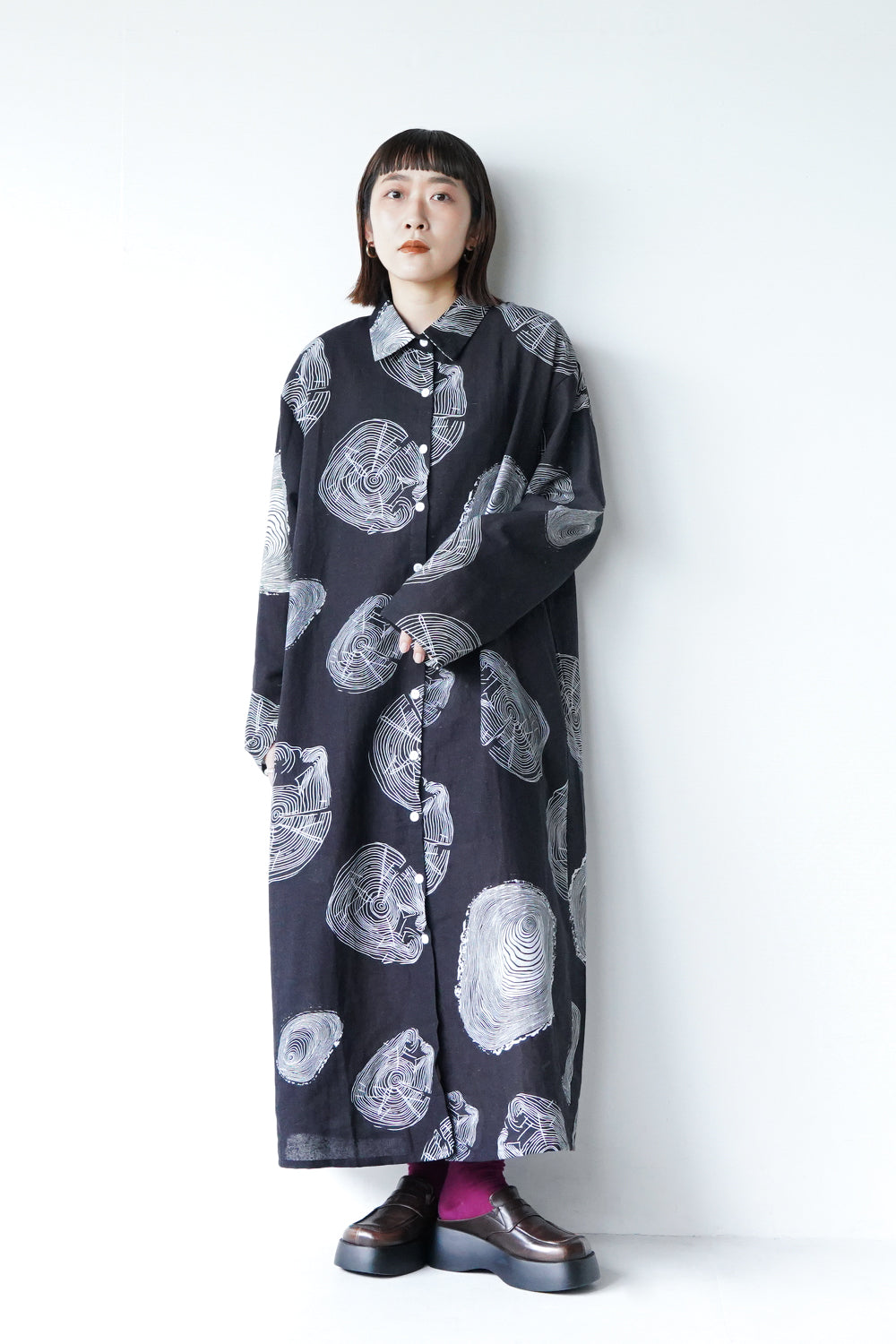 キャサリン妃愛用♪【HOBBS】オシャレ柄 ロングシャツワンピース キャサリン妃愛用ブランド【HOBBS】のワンピース | アラフォー