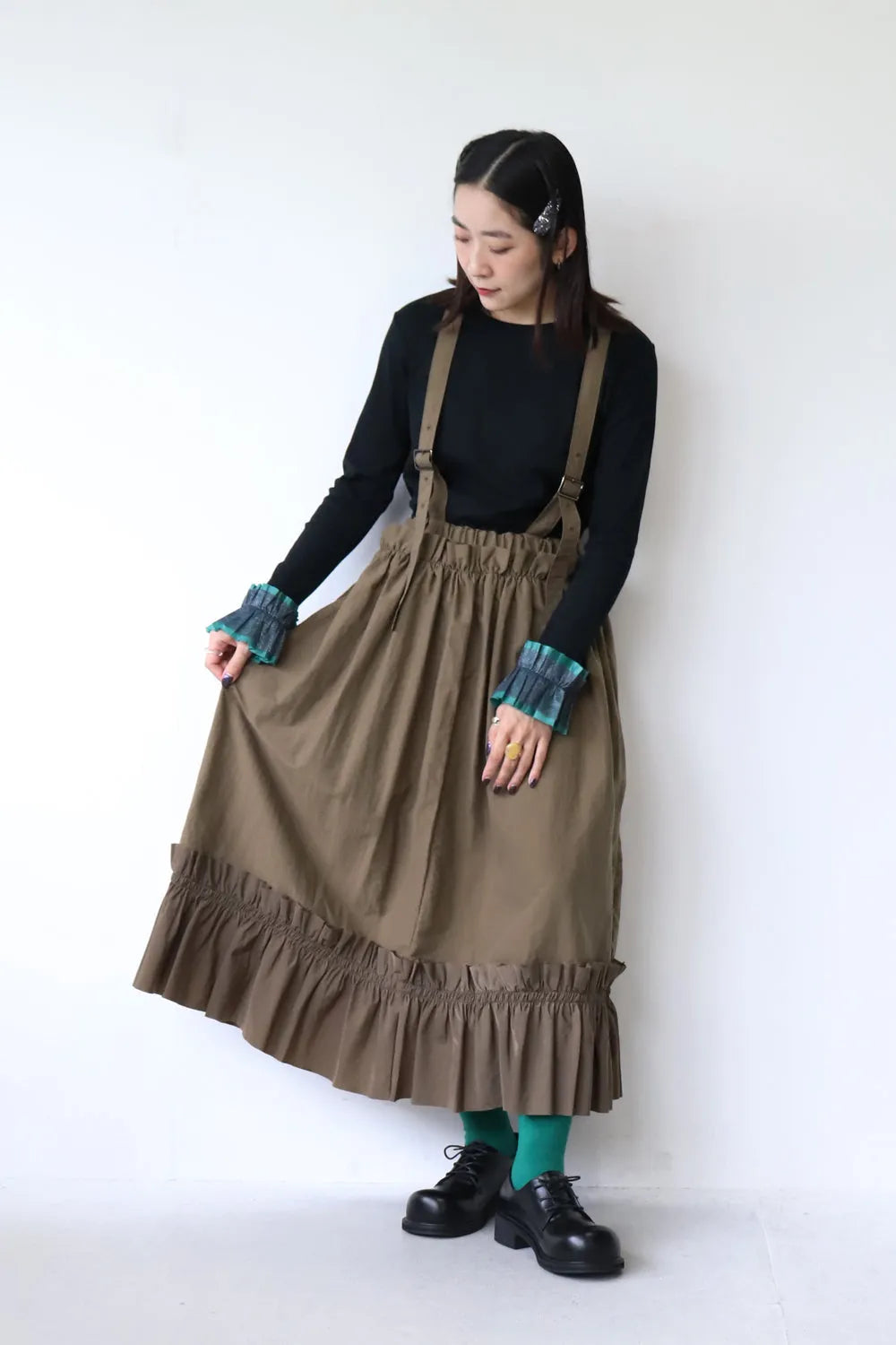 【nunuforme】ダブルフリルスリーブT