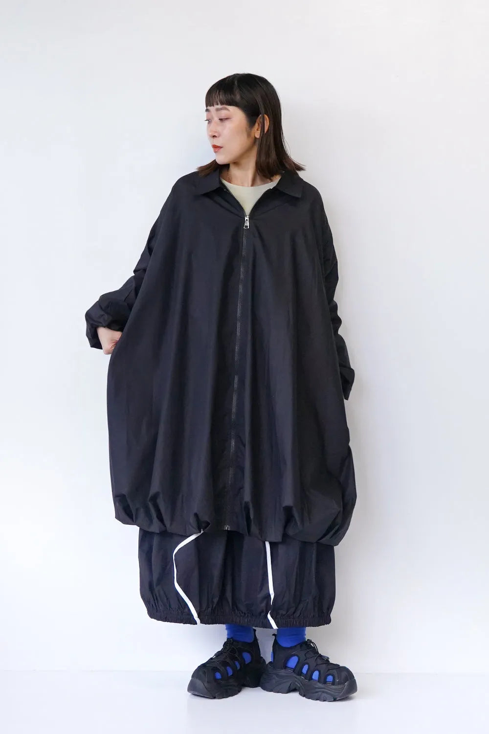 ジッパーバルーンワンピース