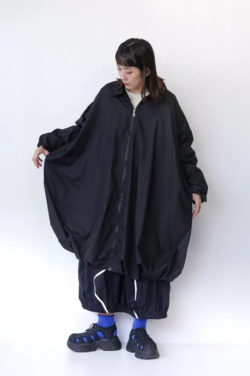 ジッパーバルーンワンピース