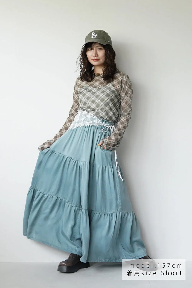 【LILA n' citta】デニムティアードパンツ