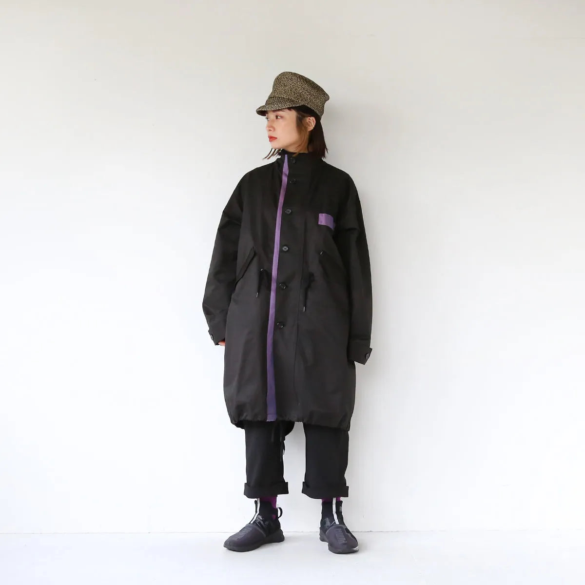 【LILA n’ citta】バイカラーフィッシュテールコート