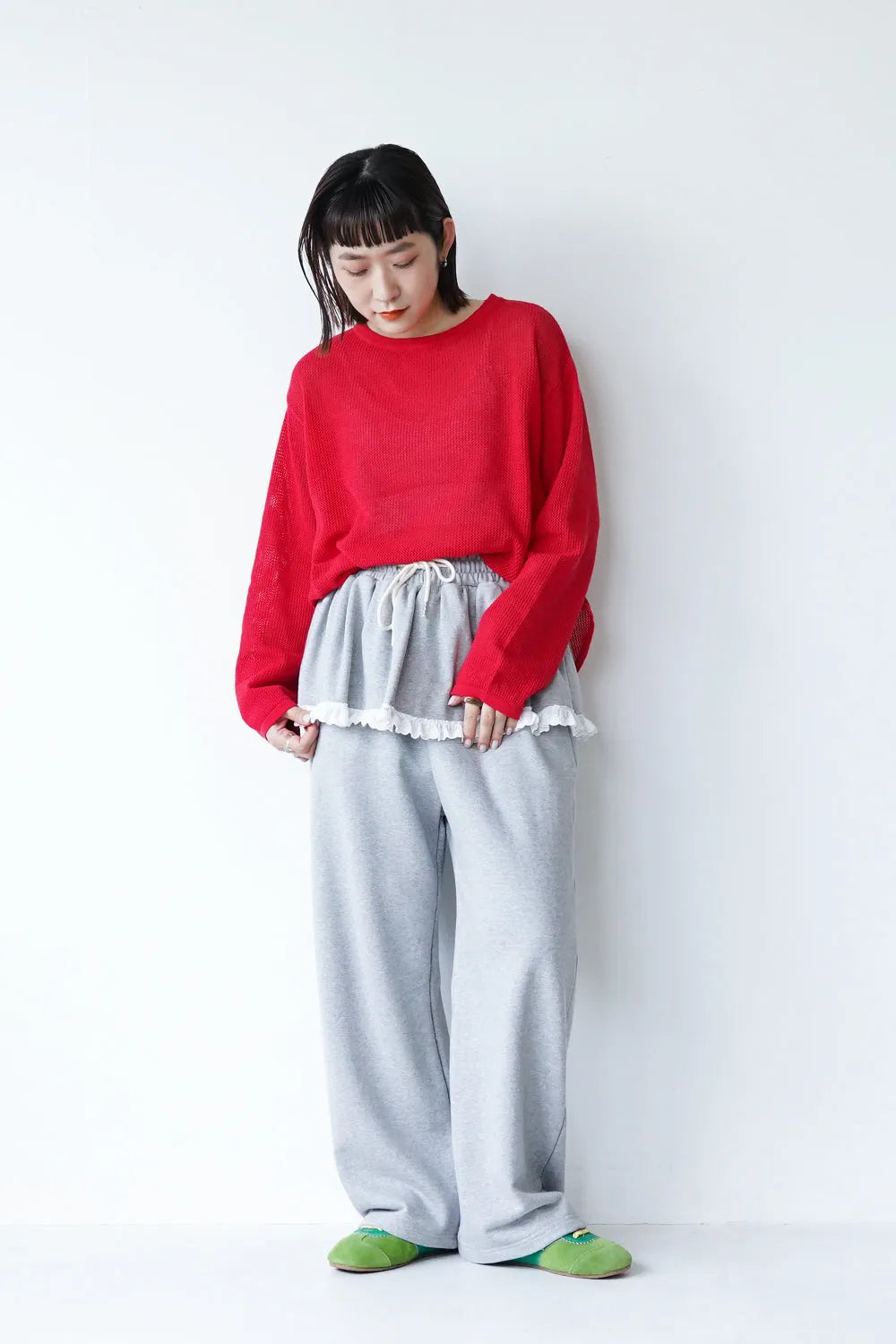 メッシュシアールーズカットソー