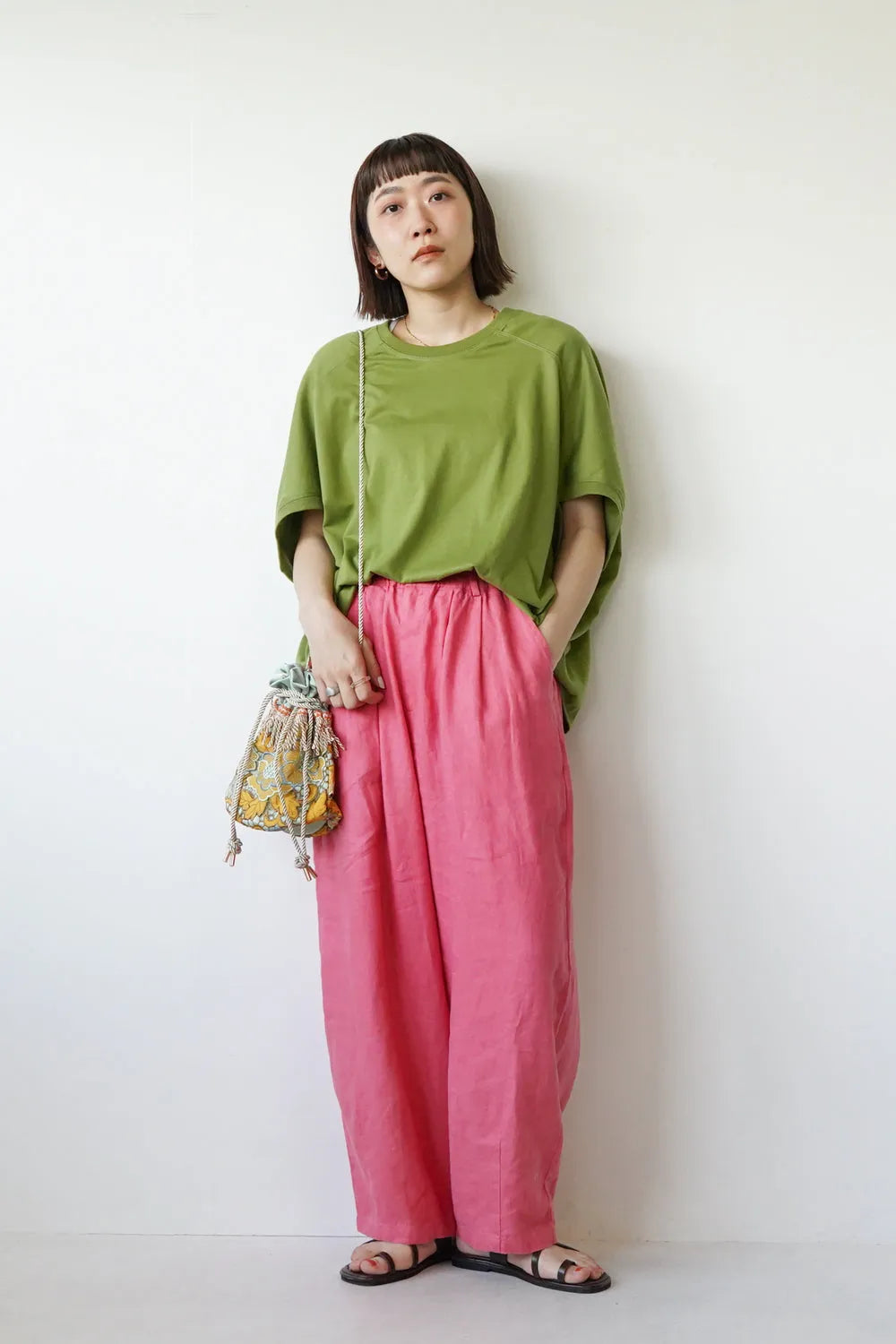 2タックワイドリネンパンツ