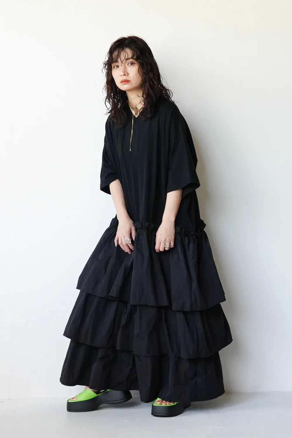 【nunuforme】ティアードワンピース