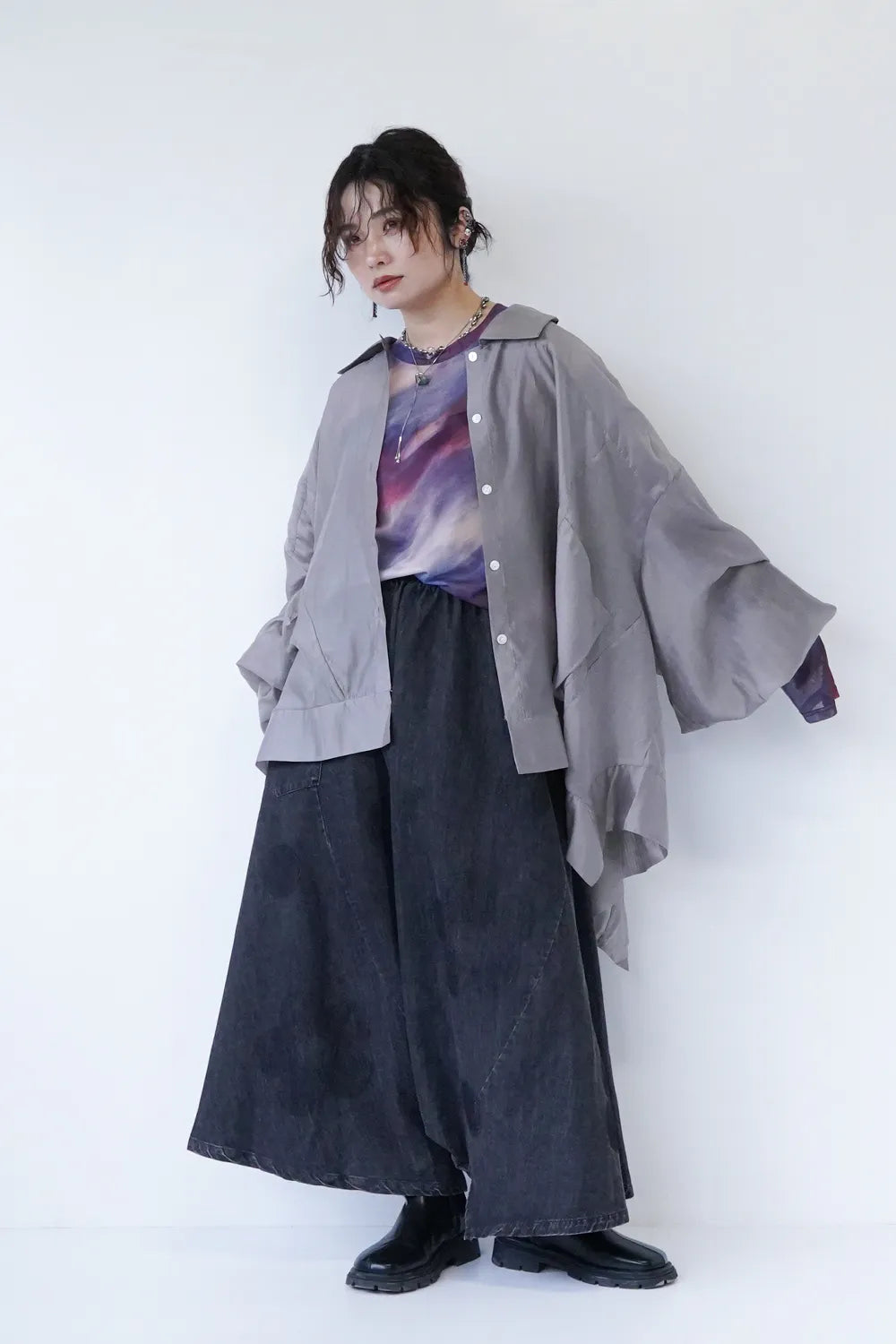 テンセルシアーボックスワイドシャツ