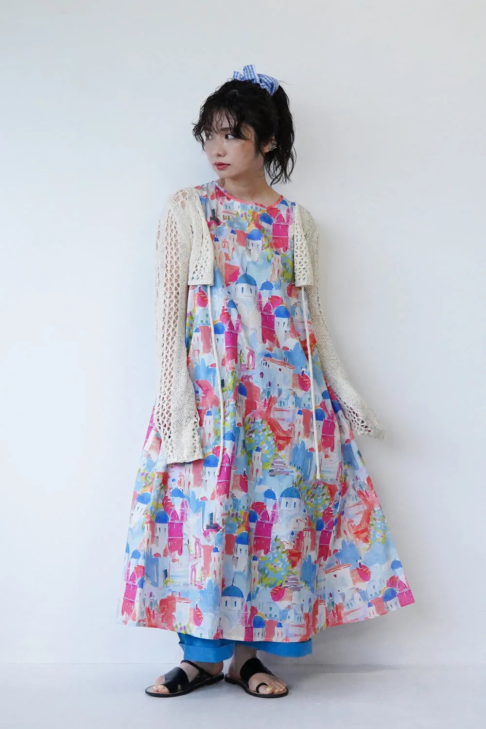 ギンガムチェックシュシュ