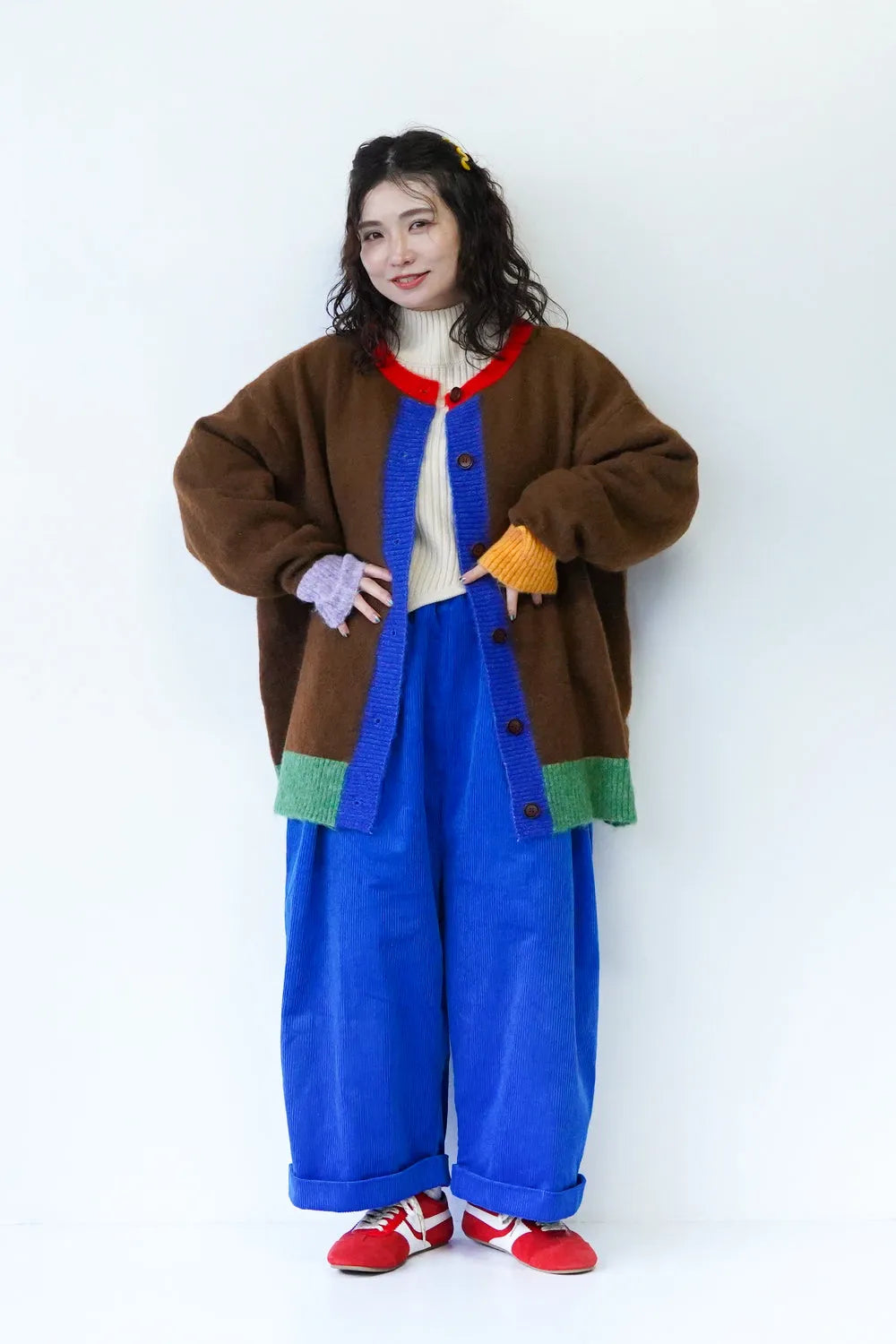 【ante aciem】アシンメトリーリブニット