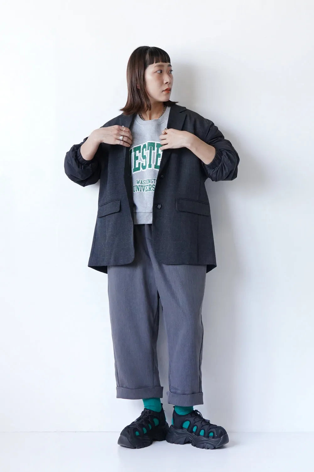 【CHIGNON】袖MA-1ドッキングジャケット