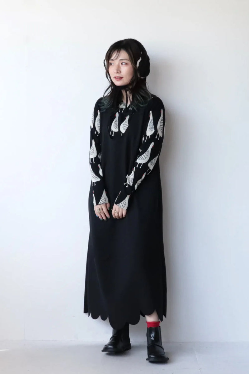 スカラップ切替ジャンパースカート