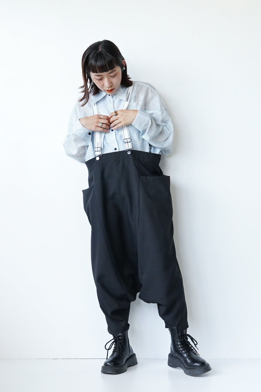 [nunuforme]ヌヌフォルム:サルエルサロペット 5ee86f5e8ce5ff4c60ed613629d92e