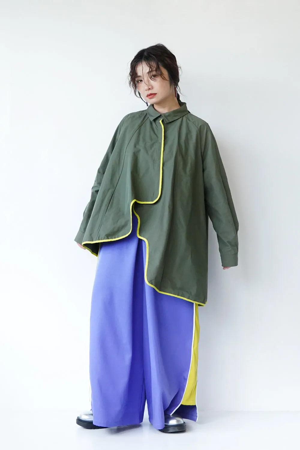 【LILA n’ citta】パイピングシャツジャケット