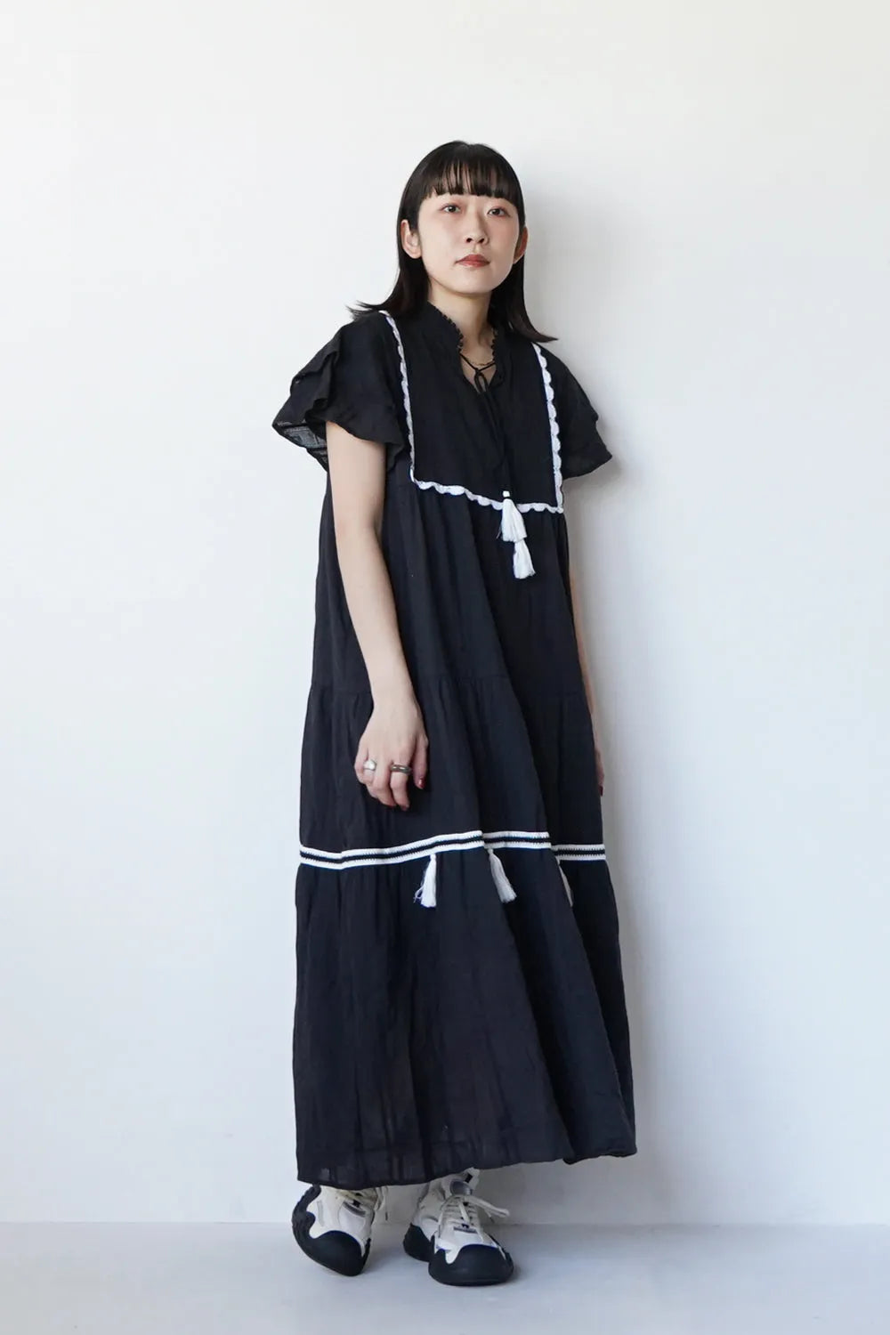 ウェーブソール配色スニーカー