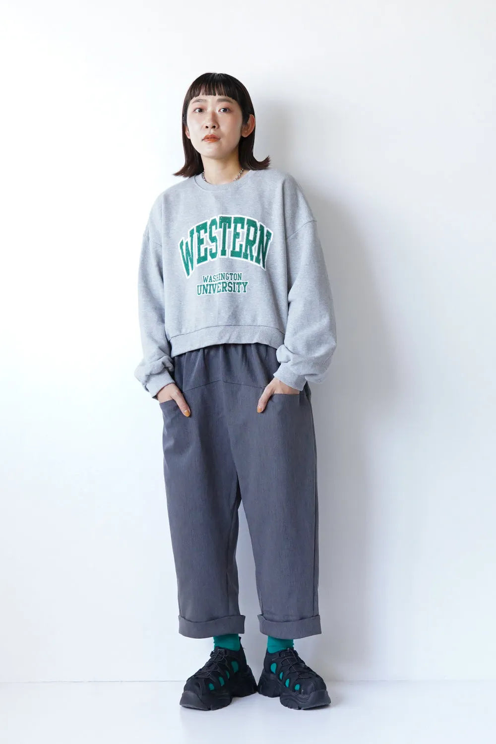 【LILA n’ citta】ヨークポケットストレッチパンツ