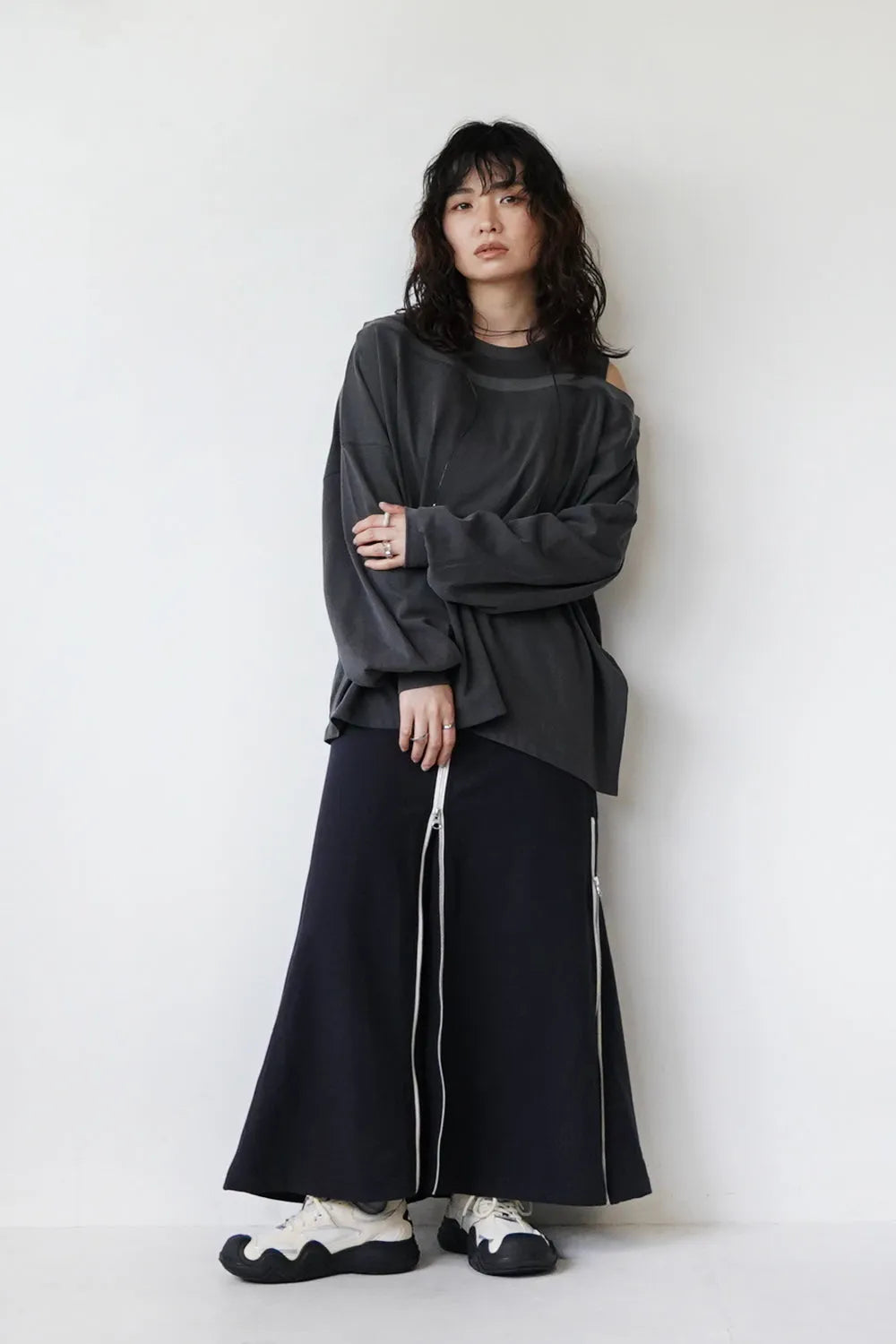 ワンショルオープンカットソー