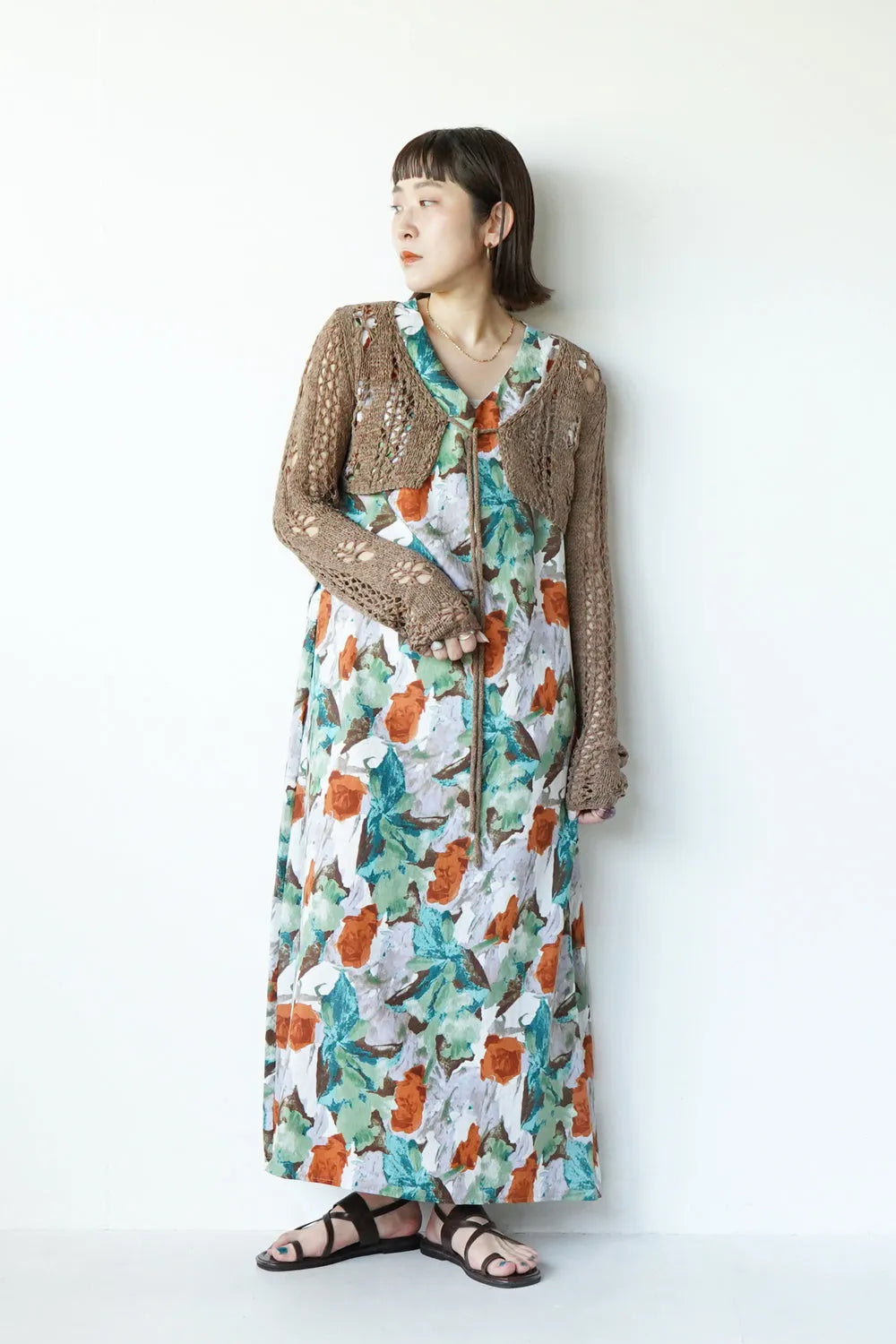 水彩大花柄前後Vネックフレアワンピース – LILA & CITTA ONLINE SHOP 水彩大花柄前後Vネックフレアワンピース – LILA & CITTA ONLINE SHOP