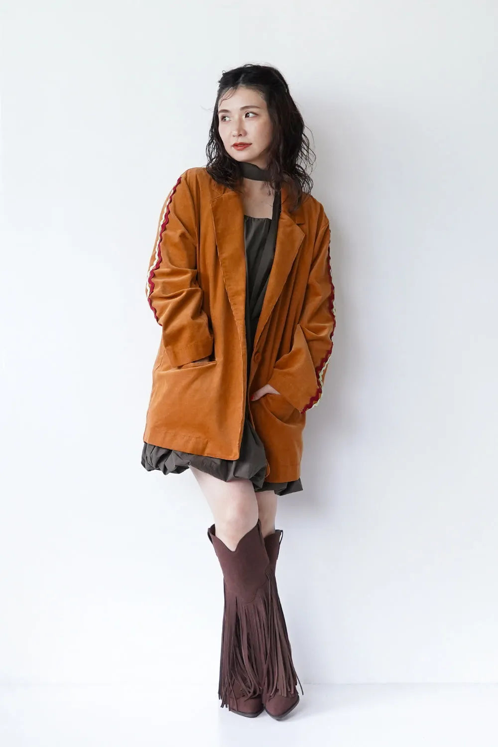 【LILA n’ citta】リックラックコーデュロイジャケット