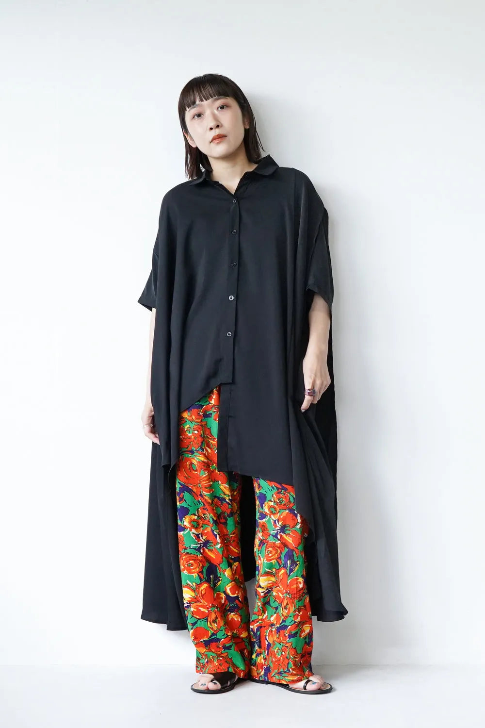 アシメカットビッグフレアシャツ