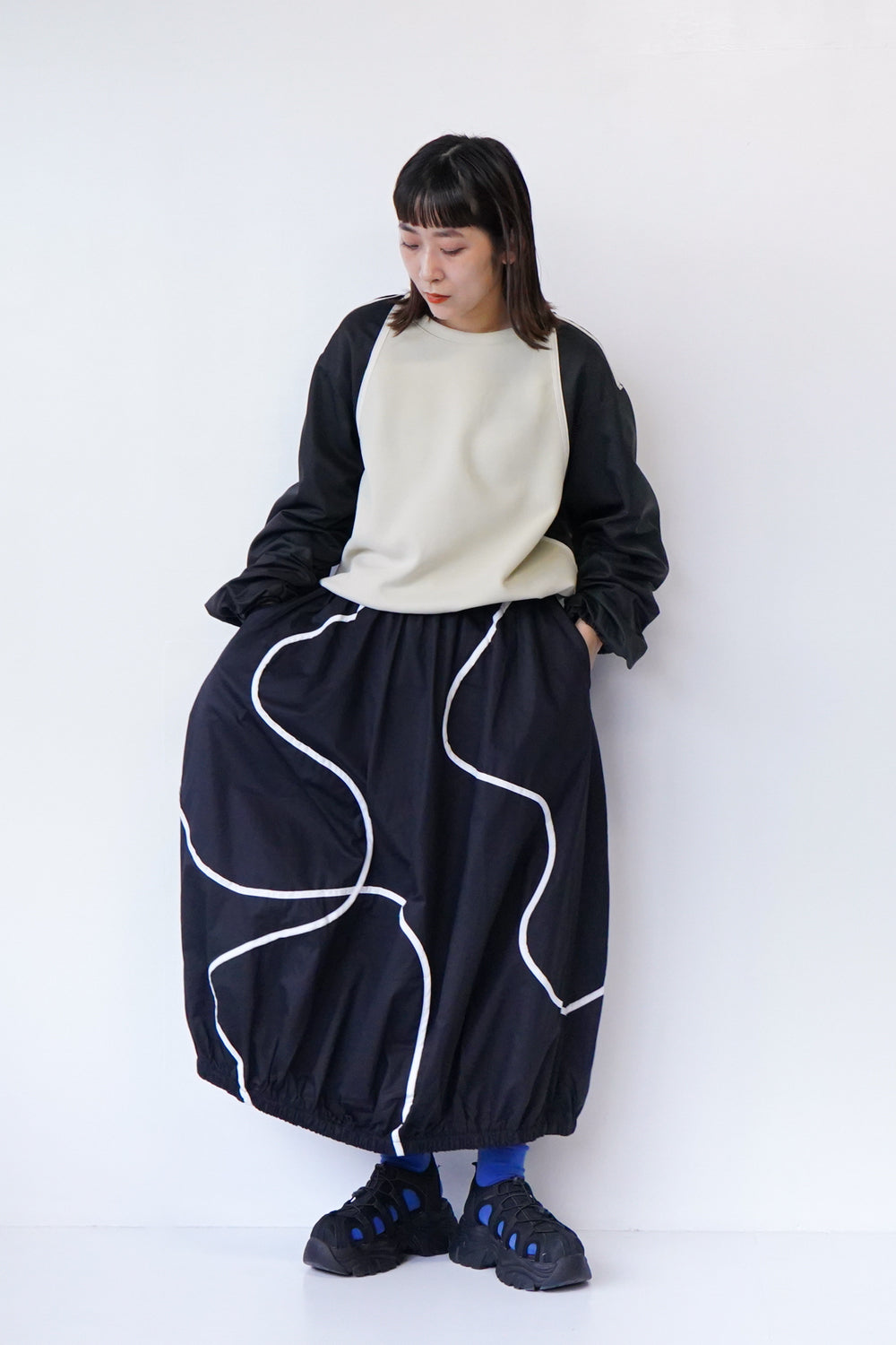 キャピタル capital バルーンスカート THINK BEAUTY】【麻亜里さんコラボ】タフタギャザーバルーン