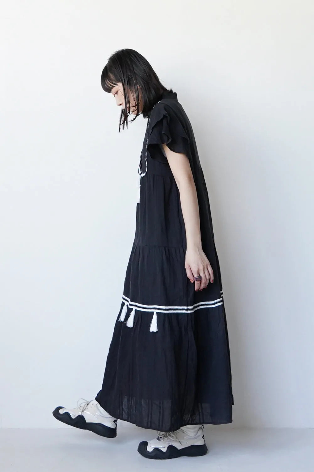 タッセルティアードワンピース