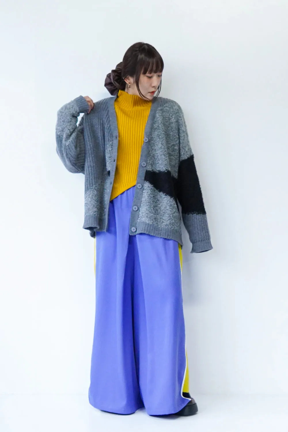 【ante aciem】アシンメトリーリブニット