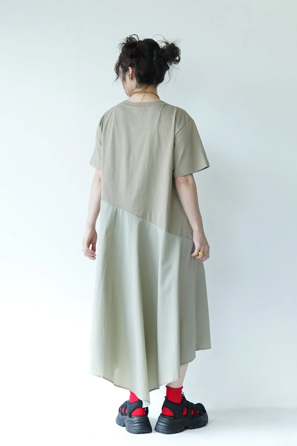 切替アシメワンピース