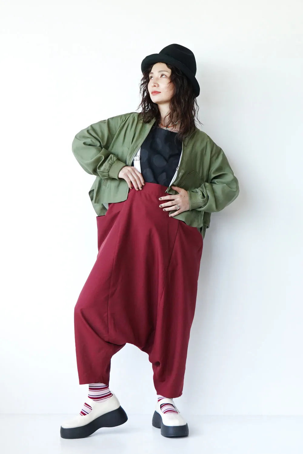 【nunuforme】サルエルサロペット