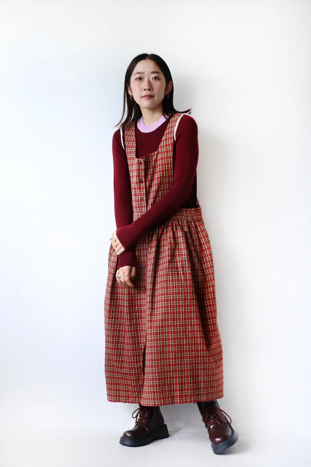 ホワイトライン配色ニットソー