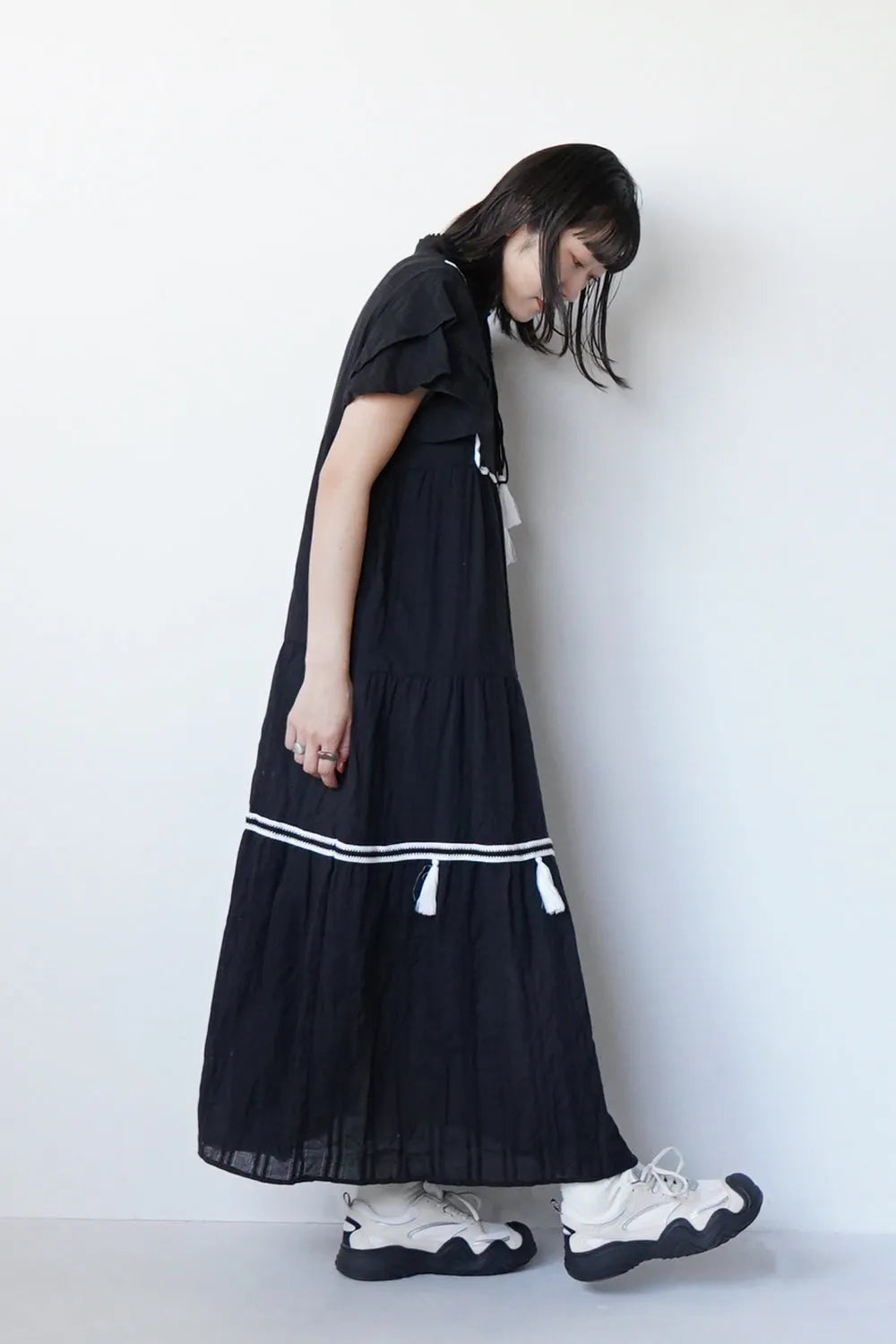 タッセルティアードワンピース