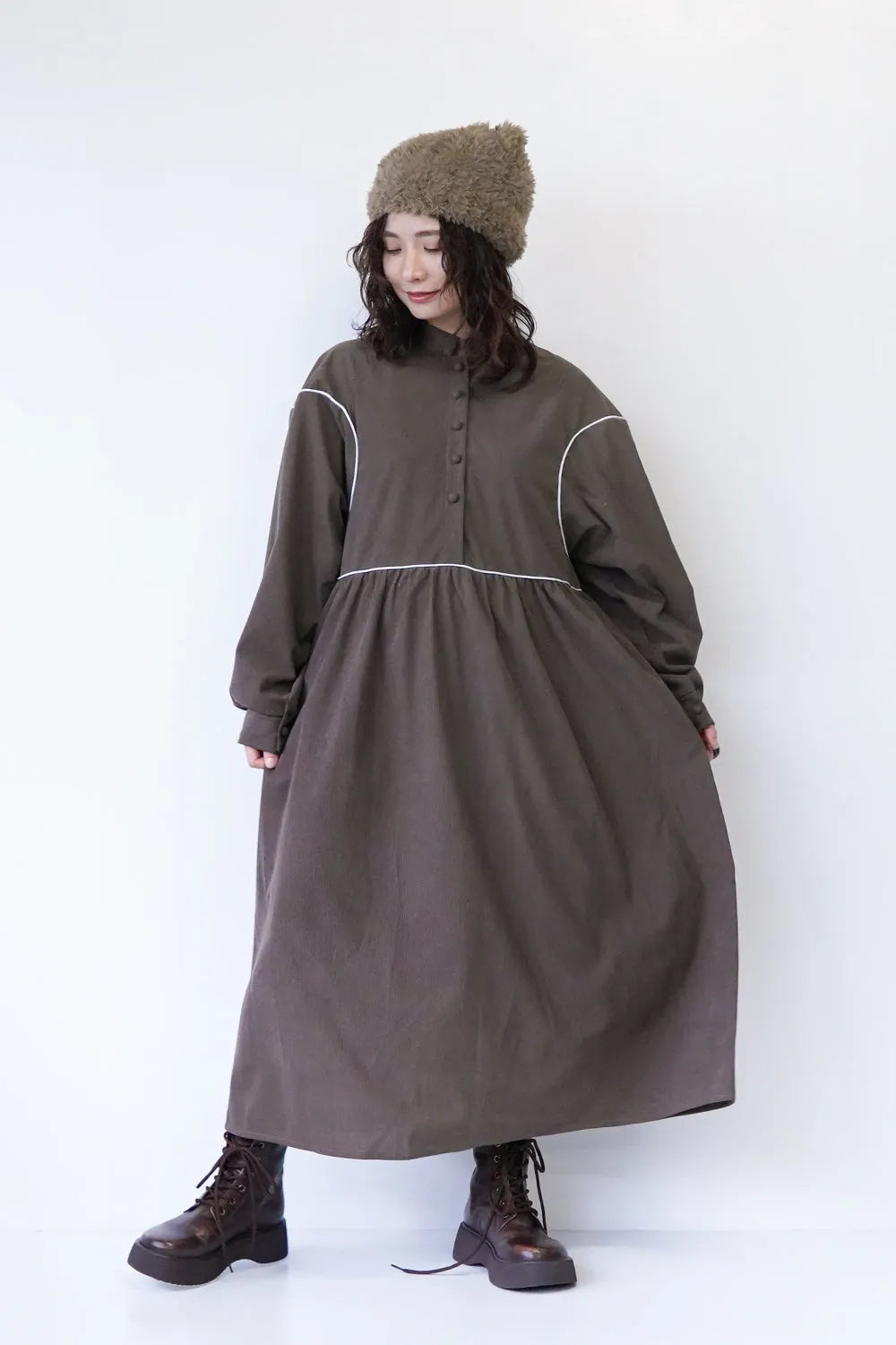 パイピング切替コーデュロイワンピース – LILA & CITTA ONLINE SHOP パイピング切替コーデュロイワンピース – LILA & CITTA ONLINE SHOP