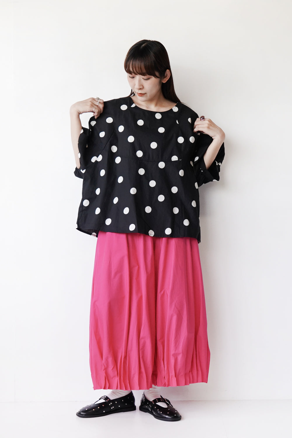 BABY ヨーク切替パフスリーブカットソー ヨーク切替パフスリーブドットプルオーバー – LILA & CITTA ONLINE SHOP