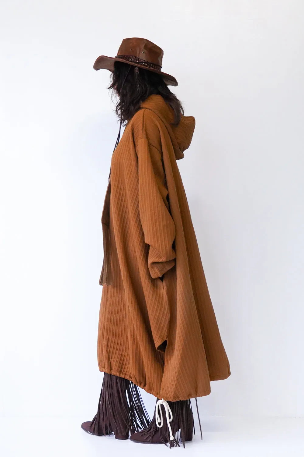 ハイネックフードビッグパーカワンピース