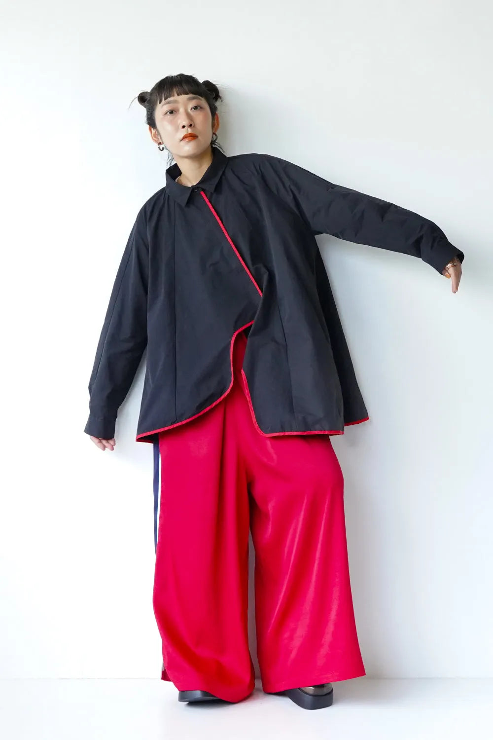 【LILA n’ citta】パイピングシャツジャケット