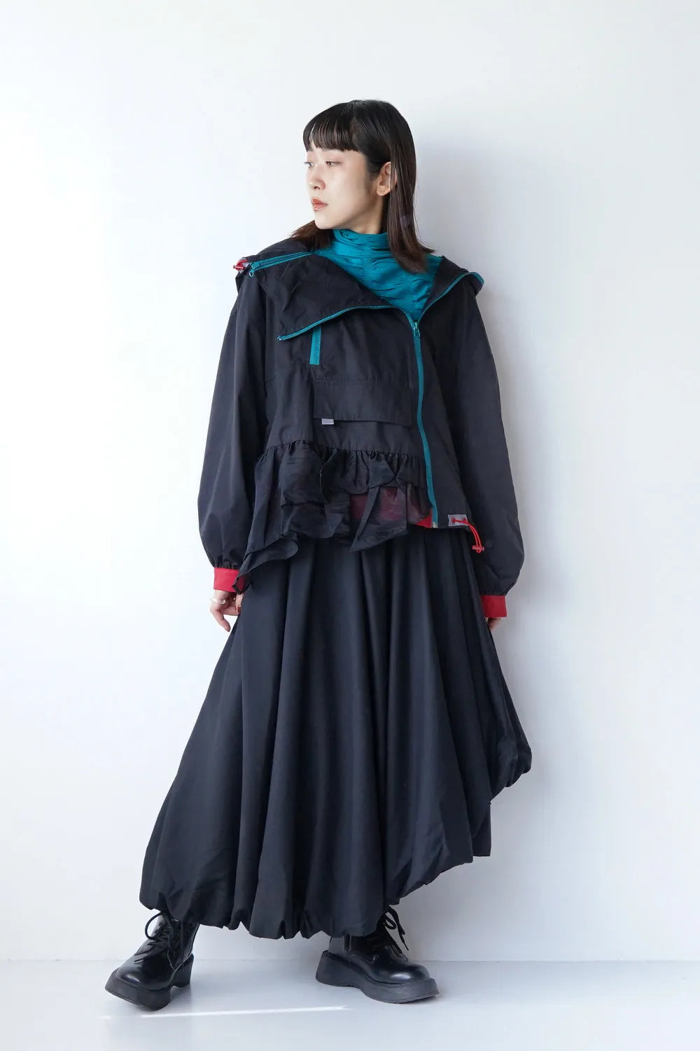 アシメヘムバルーンスカート