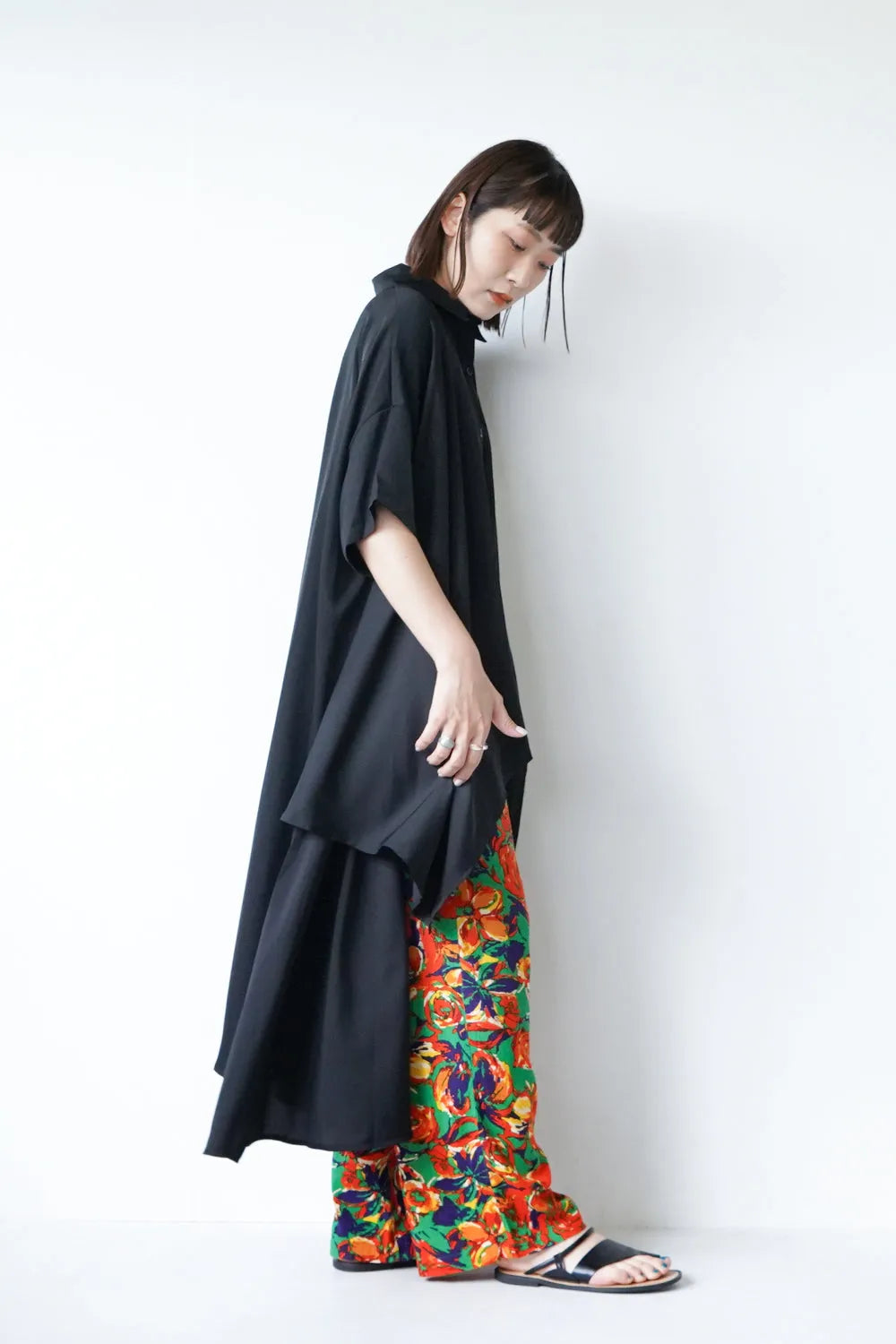 アシメカットビッグフレアシャツ