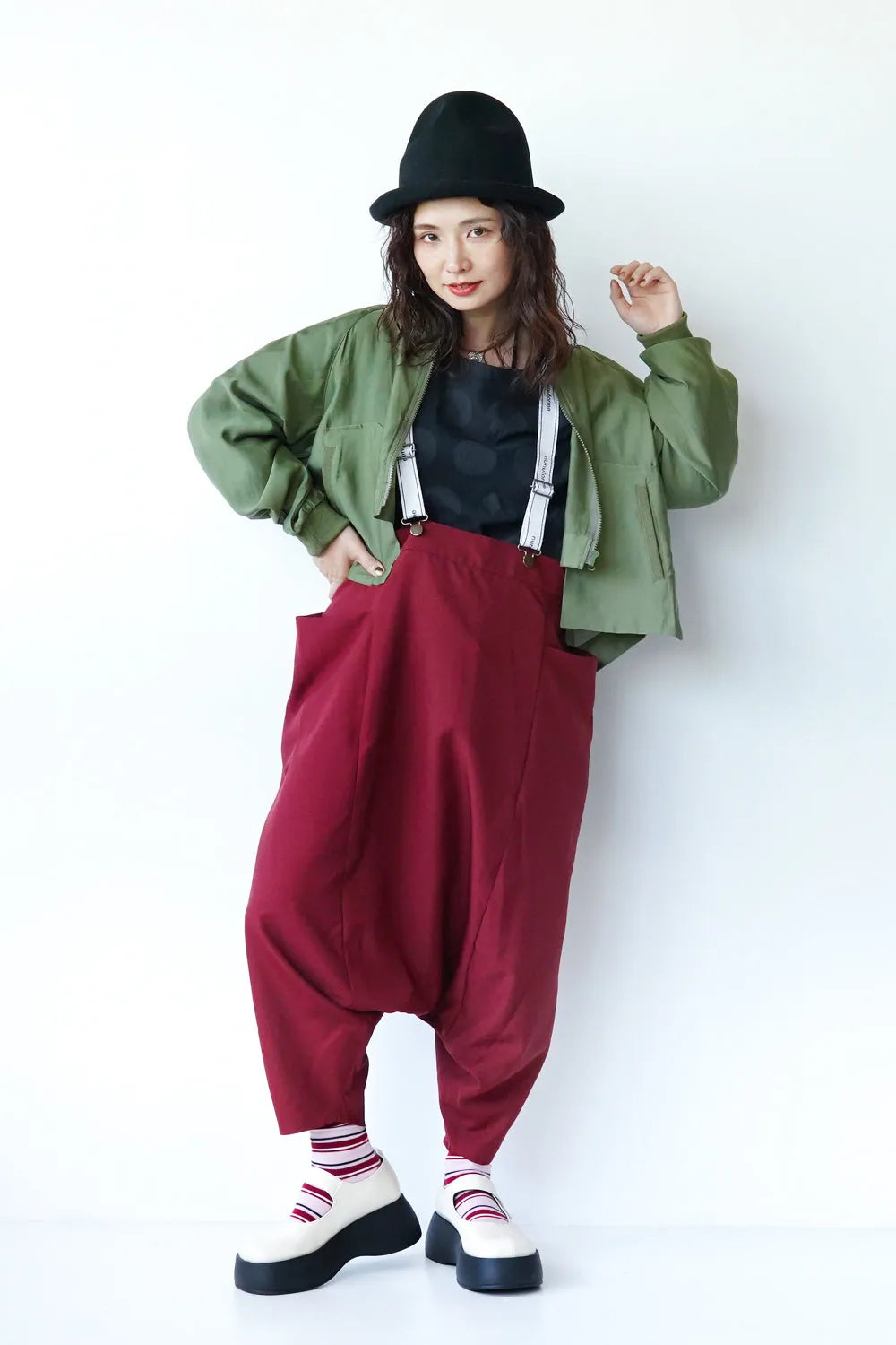 【nunuforme】サルエルサロペット