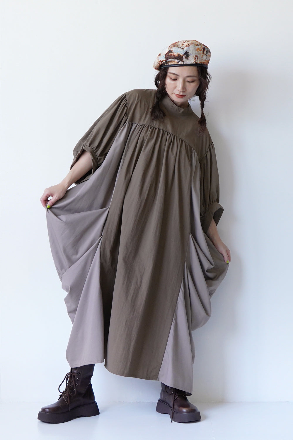 [nunuforme]ヌヌフォルム:ハイネックコート nunuforme ヌヌフォルム ハイネックコート 大人用 Brown nf16