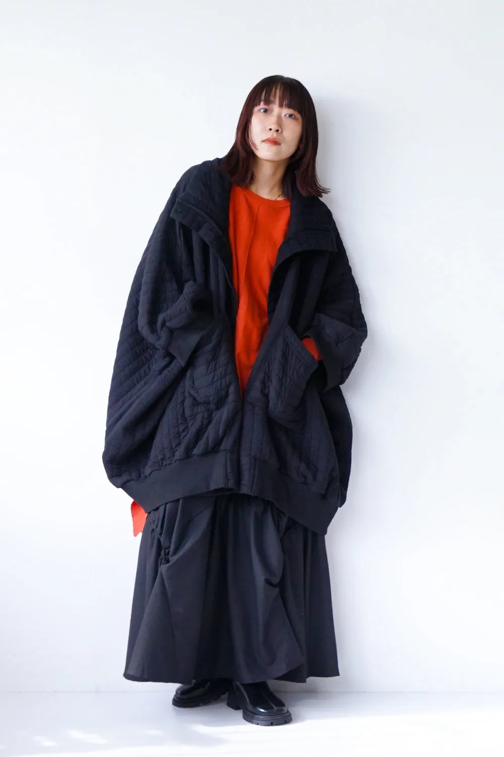 ハイネックドルマンビッグコート