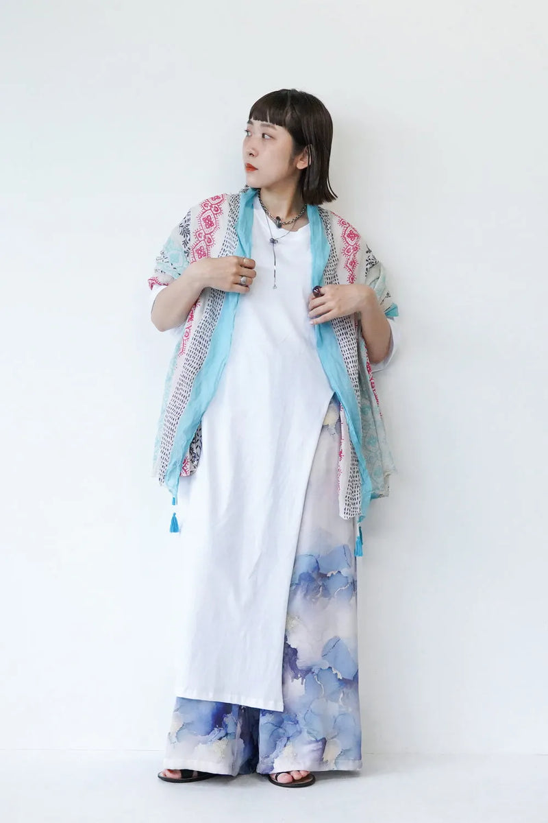 エスニック柄大判ストール