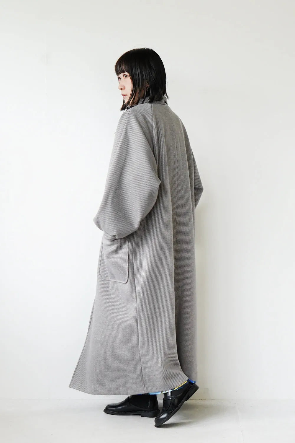 ななめダッフルロングコート